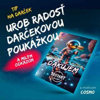 Chceš niekomu darovať nezabudnuteľný zážitok? Naša darčeková kartička s motívom COSMO je ideálnym darčekom! 💫 Začni od 15...